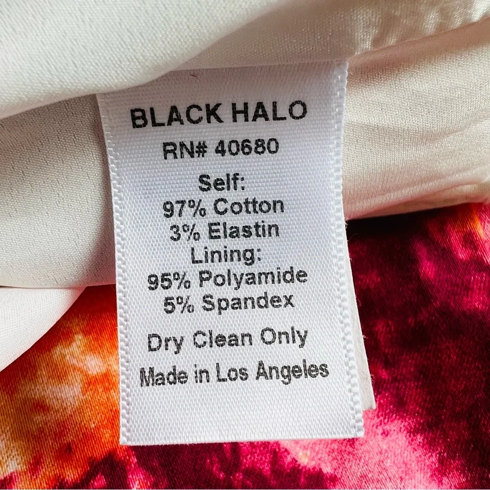 🛑SOLD BLACK HALO Floral Jackie O Mido Dress Size 8 - Picture 8 of 9